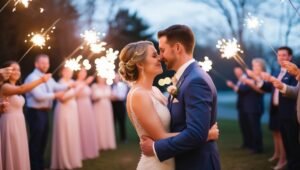 sparkler send off wedding