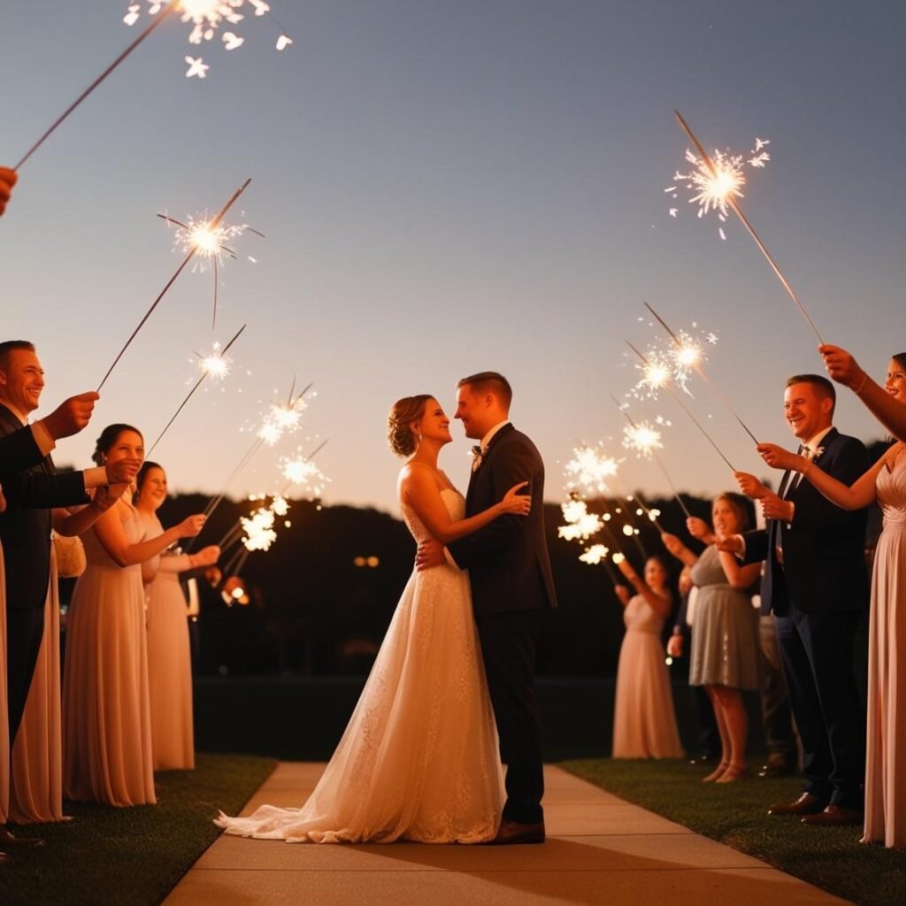 sparkler send off wedding