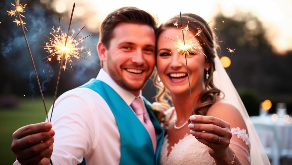 sparkler send off wedding