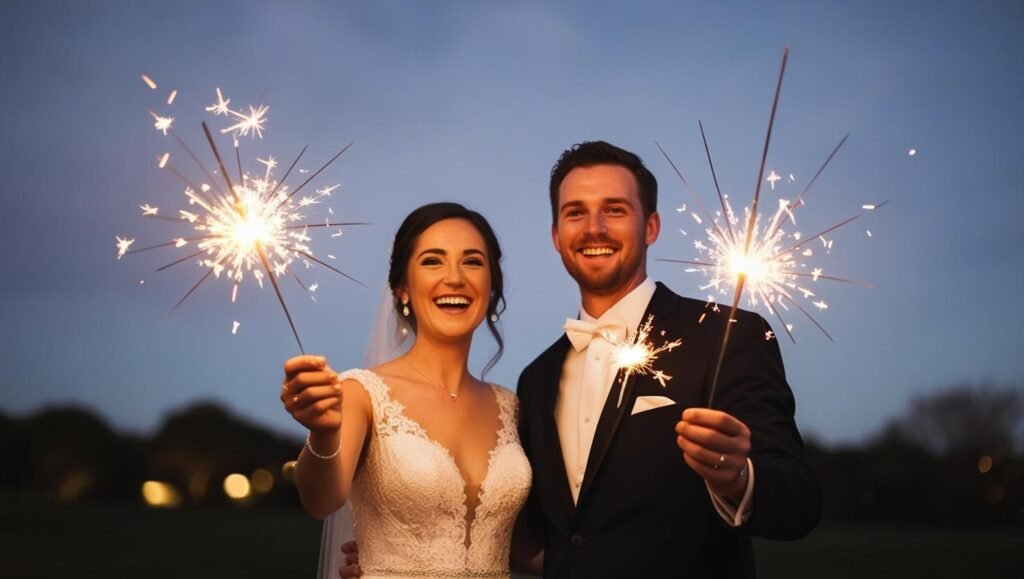 sparkler send off wedding